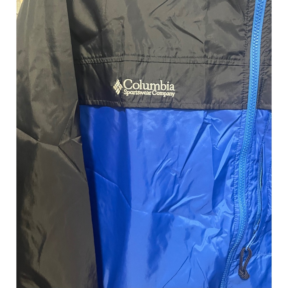 Columbia Sportswear Mens Blue Black Packable Windbreaker Jacket Full Zip Size L - Picture 3 of 11